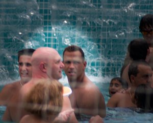 Arod Yes that is the Yankees superstar Alex Rodriguez. He took offense at my photographing him with his bodyguard in the pool at a Tampa hotel where we went to see the Yanks play the Rays. Wish I was that famous. He saw me standing at the edge of the pool, tele lens in hand and got real angry.